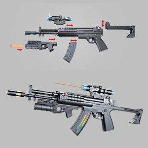 تفنگ اسباب بازی الکتریکی با گلوله های نرم و مادون قرمز ELECTRIC SUBMACHINE GUN_اسباب بازی